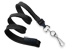 Black 3/8" (10 Mm) Flat Braid Breakaway Woven Lanyard W/ A Universal Slide Adapter & Nickel-Plated Steel Swivel Hook