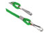 Green Round Woven Nylon Cord W/2 Nickel Plated Steel Hooks