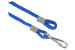 Royal Blue Round Woven Nylon Cord W/1 Nickel Plated Steel Hook And Loop