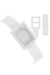 White Plastic Dual Post Textured Luggage Strap