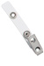 Clear Vinyl Strap Clip W/ 2-Hole Stainless Steel Clip
