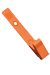 Orange Delrin Plastic Strap Clip W/ Knurled Thumb-Grip