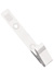 White Delrin Plastic Strap Clip W/ Knurled Thumb-Grip