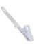 Plastic Frosted Strap Clip W/ 1-Hole White Steel Spring Clip