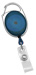 Translucent Blue Badge Reel W/ Clear Strap.