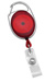 Translucent Red Badge Reel W/ Clear Strap.