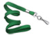 Green 3/8" (10 Mm) Flat Braid Woven Lanyard W/ Nickel-Plated Steel Swivel Hook