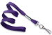 Purple 3/8" (10 Mm) Flat Braid Woven Lanyard W/ Nickel-Plated Steel Swivel Hook