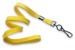 Yellow 3/8" (10 Mm) Flat Braid Woven Lanyard W/ Black-Oxide Swivel Hook