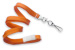 Orange 3/8" (10 Mm) Flat Braid Breakaway Woven Lanyard W/ A Universal Slide Adapter & Nickel-Plated Steel Swivel Hook