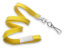 Yellow 3/8" (10 Mm) Flat Braid Breakaway Woven Lanyard W/ A Universal Slide Adapter & Nickel-Plated Steel Swivel Hook