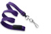 Purple 3/8" (10 Mm) Flat Braid Breakaway Woven Lanyard W/ A Universal Slide Adapter & Nickel-Plated Steel Swivel Hook
