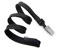 Black 3/8" (10 Mm) Flat Braid Breakaway Woven Lanyard W/ A Universal Slide Adapter & Nickel-Plated Steel Bulldog Clip
